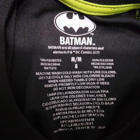 DC Comic | Batman Tee Shirt Neon | Size M (8) Kids - Picture 4 of 4